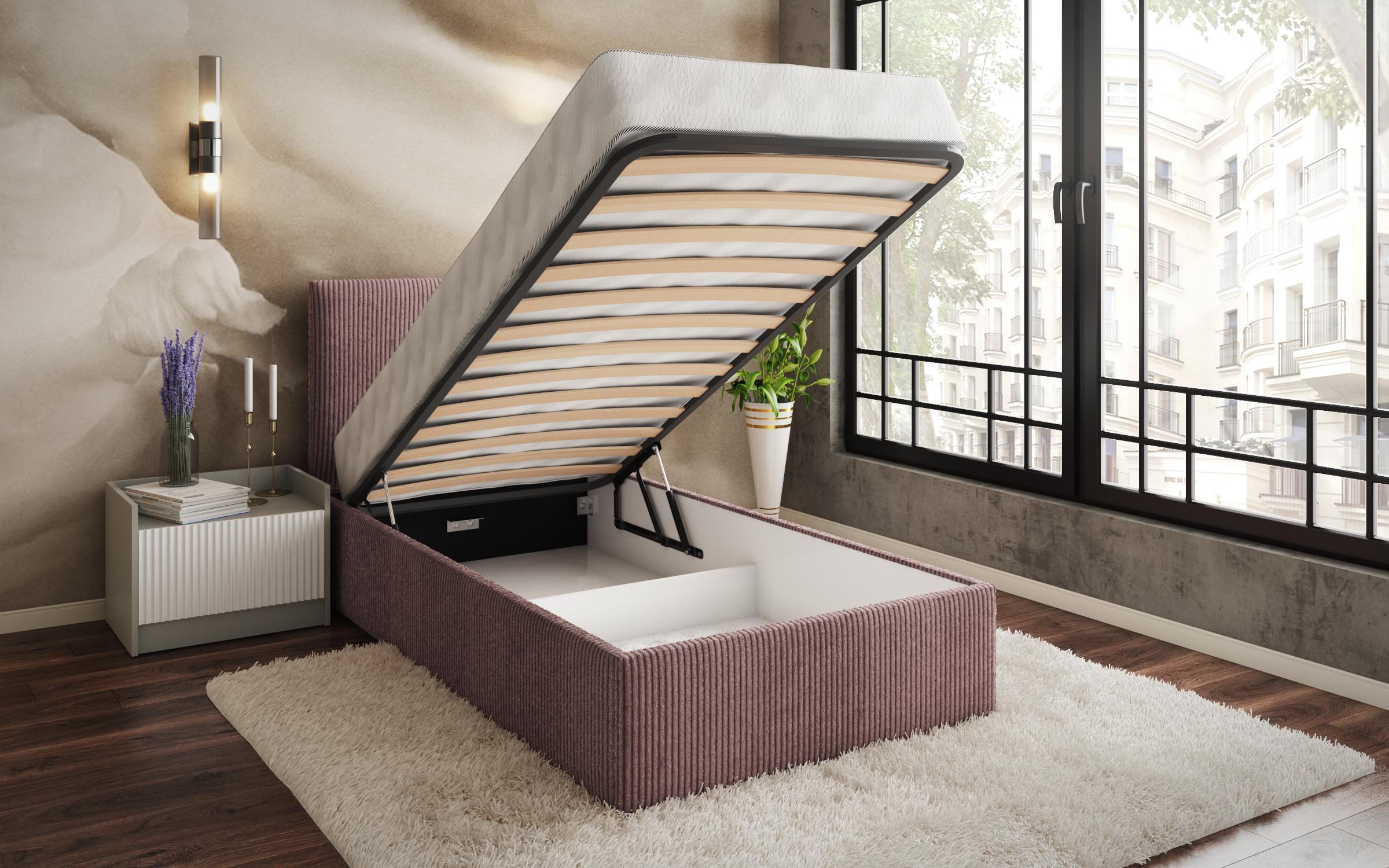 Bed for mattress 90/200 Elite, ash rose  5
